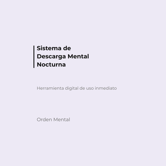 Sistema de Descarga Mental Nocturna (SDMN)